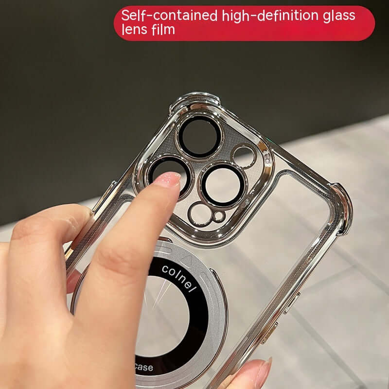 2024 Electroplating Bracket Magnetic Suction iPhone Case